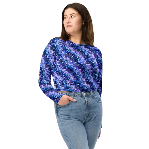 Neon Undertow on a Long Sleeve Crop Top