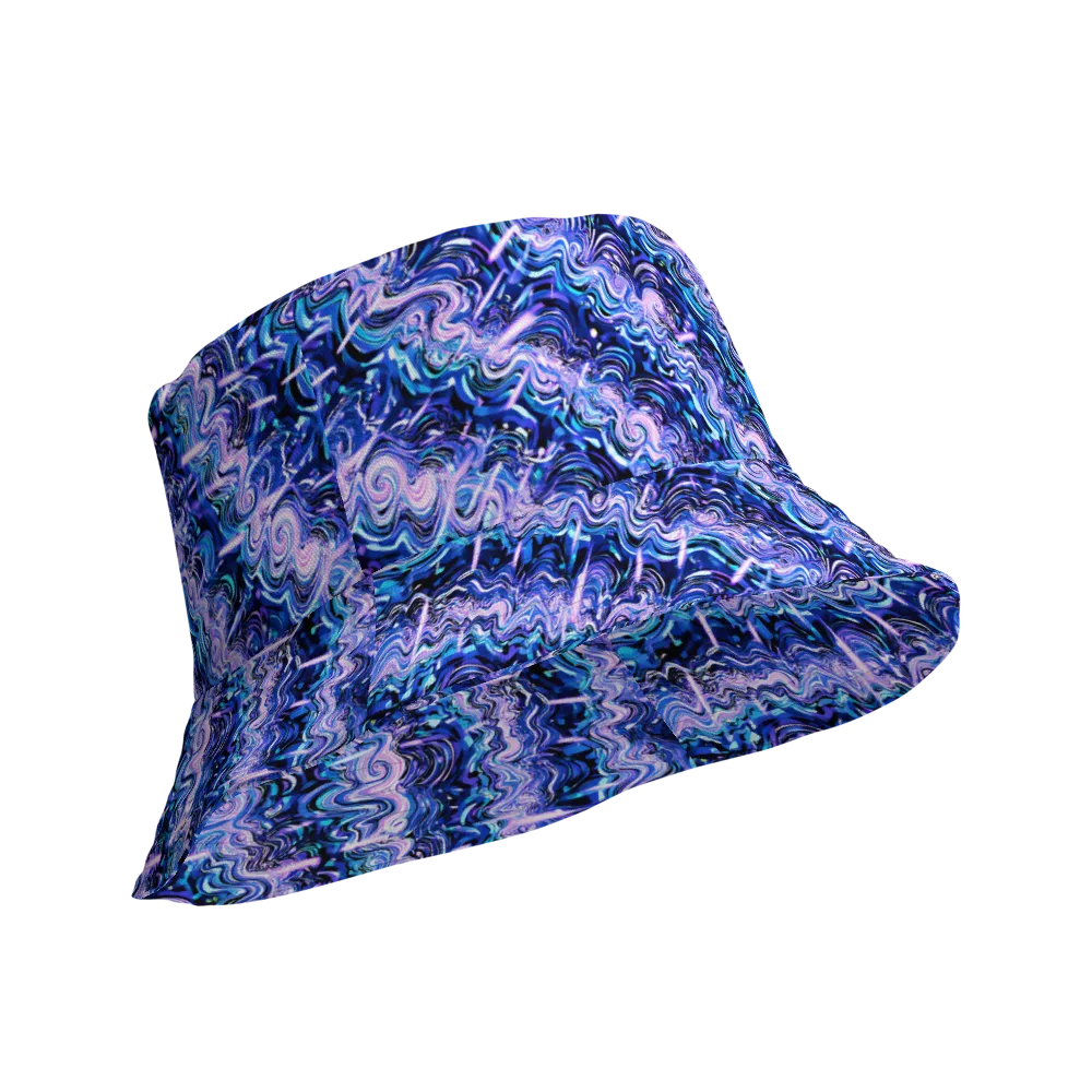 Neon Undertow on Reversible Bucket Hat — Product details Outside