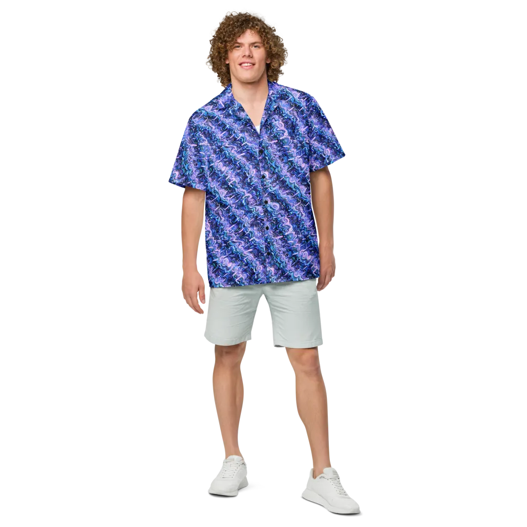 Neon Undertow on Button Shirt — Front