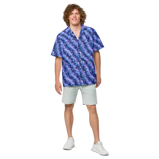 Neon Undertow on a Button Shirt