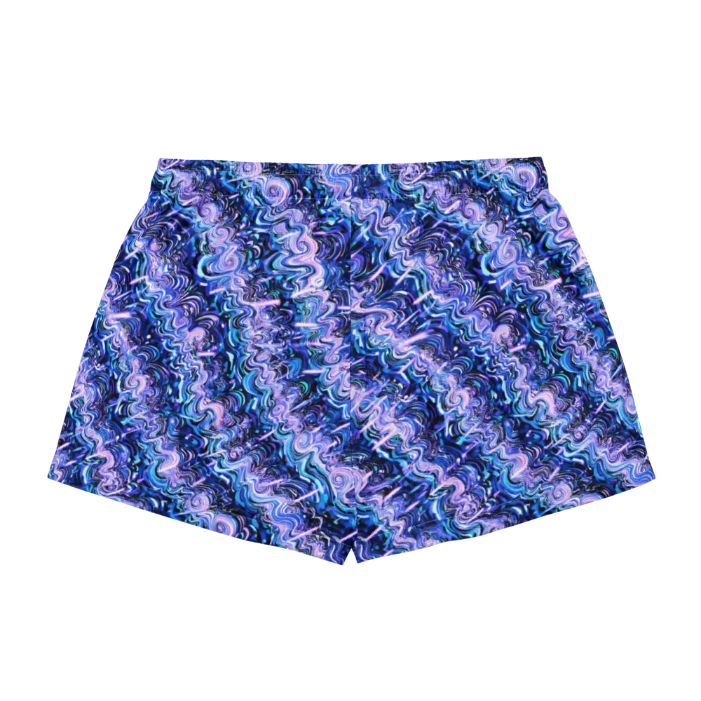 Neon Undertow on Women's Pajama Shorts — Back