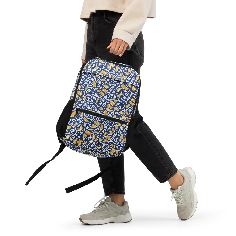 Ochre Inkstorm on Utility Backpack — Front