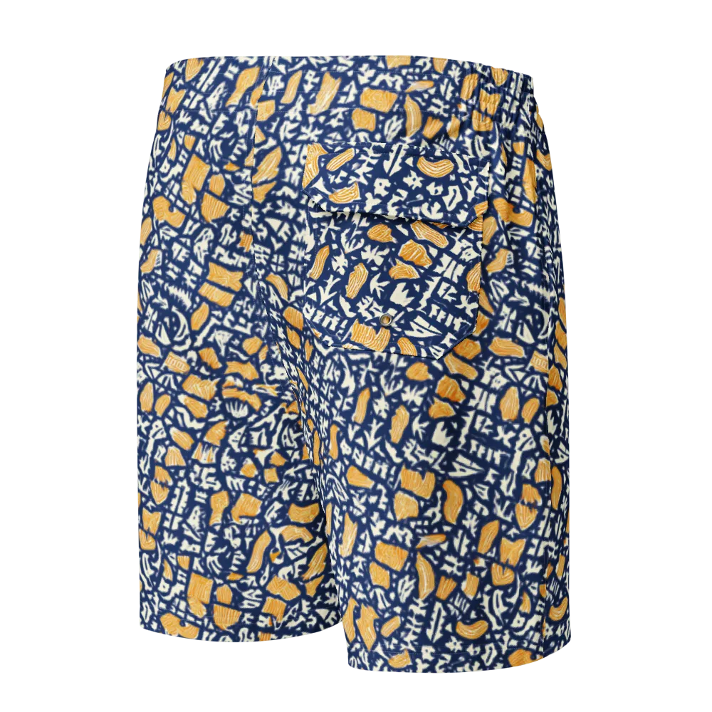 Ochre Inkstorm on Men's Board Shorts — Back