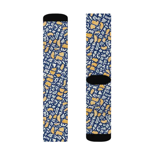 Ochre Inkstorm on a Socks