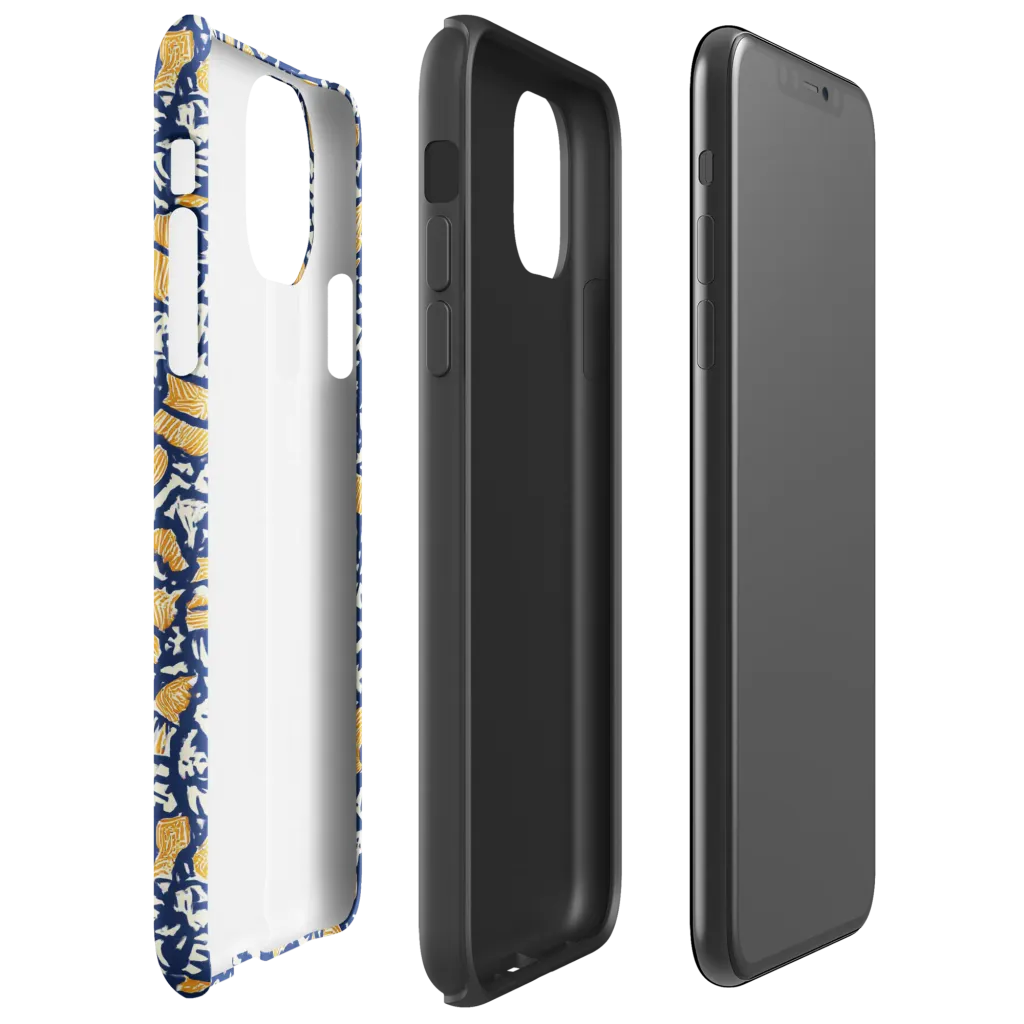 Ochre Inkstorm on Tough Case for iPhone® — Right
