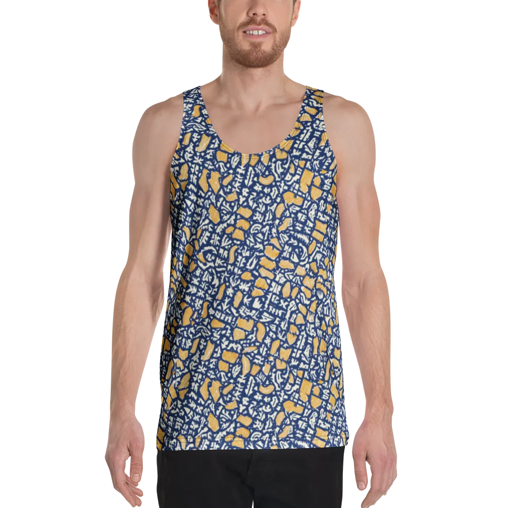 Ochre Inkstorm on Men's Tank Top — Front