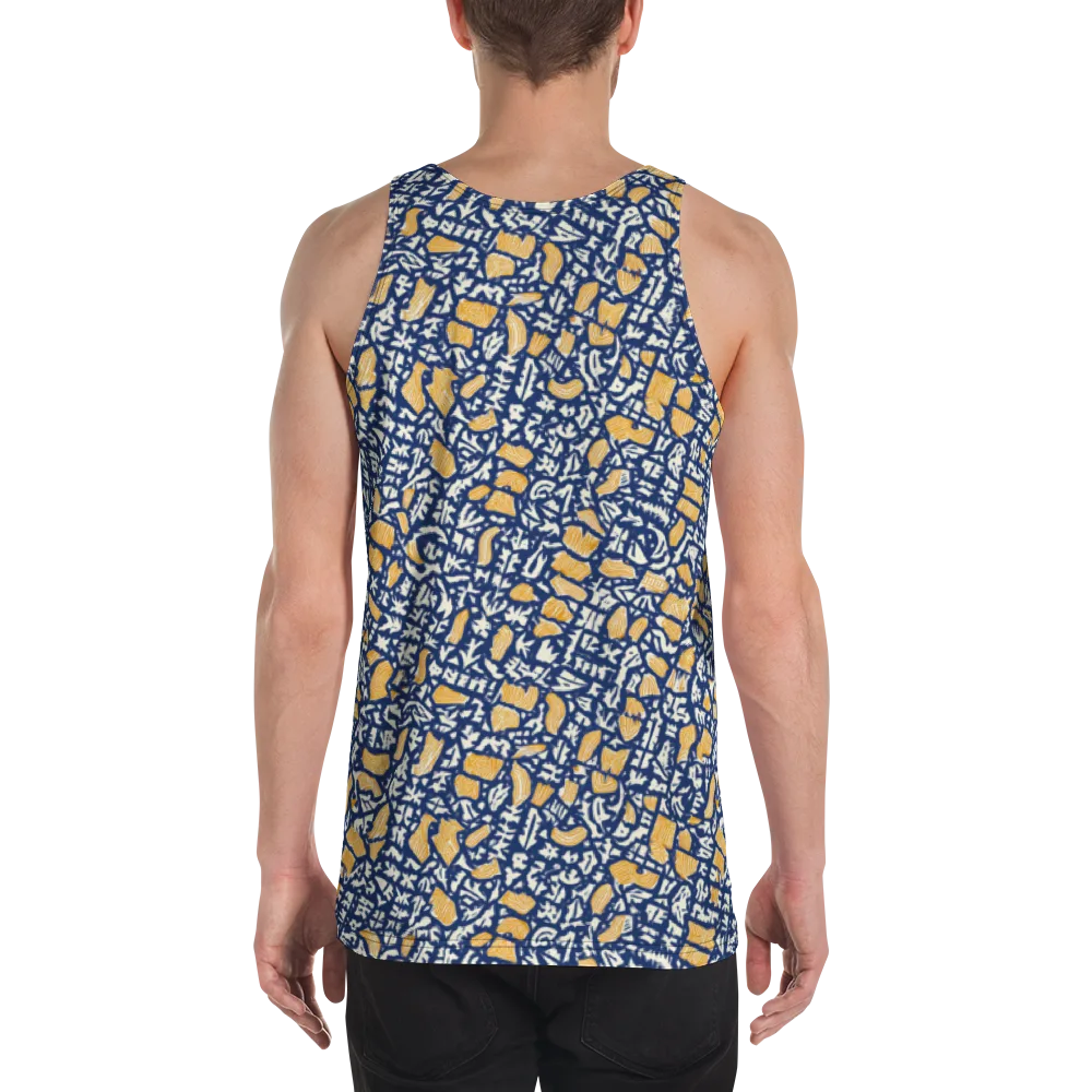 Ochre Inkstorm on Men's Tank Top — Back