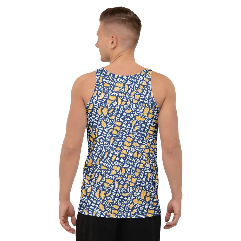 Ochre Inkstorm on Men's Tank Top — Back