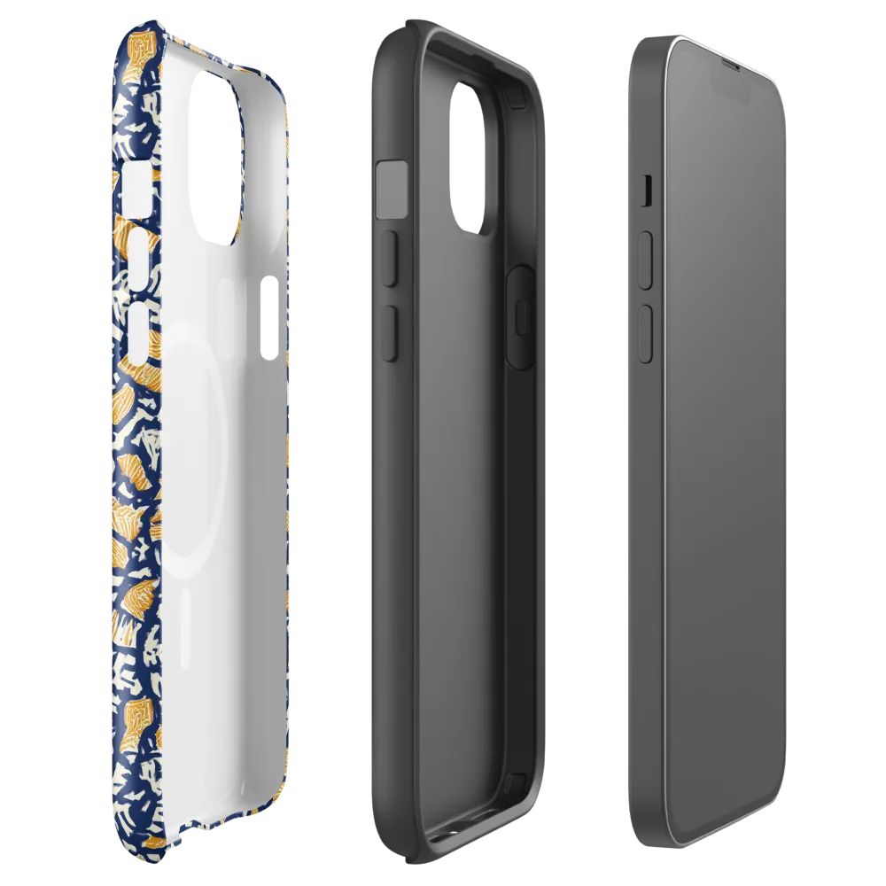 Ochre Inkstorm on MagSafe Tough Case for iPhone® — Front