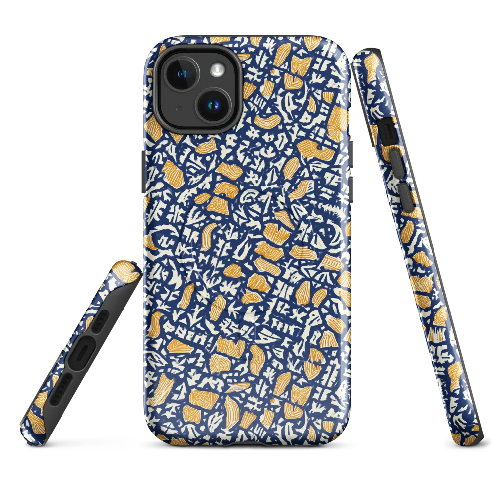 Ochre Inkstorm on MagSafe Tough Case for iPhone® — Front