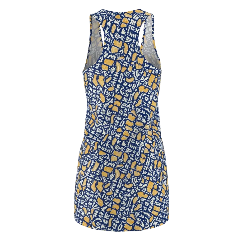 Ochre Inkstorm on Racerback Dress — Back