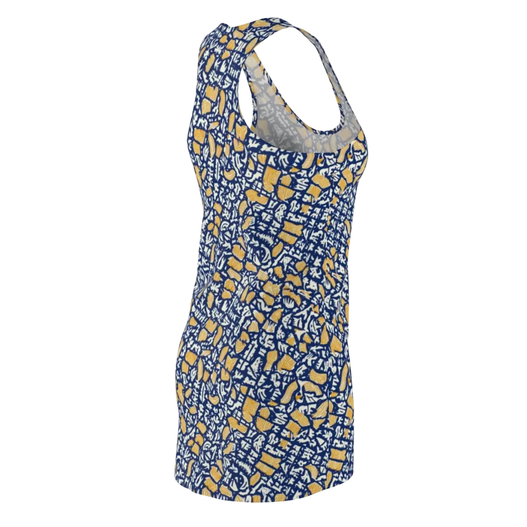 Ochre Inkstorm on Racerback Dress — Back Side