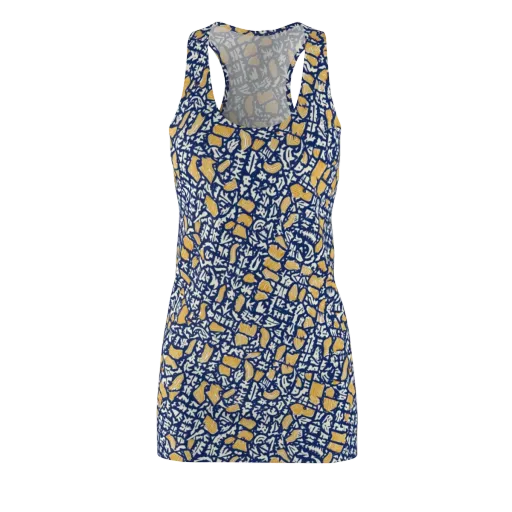 Ochre Inkstorm on a Racerback Dress
