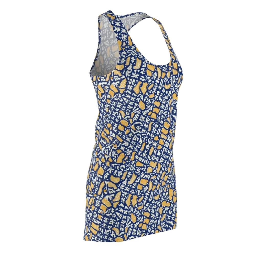 Ochre Inkstorm on Racerback Dress — Front Side