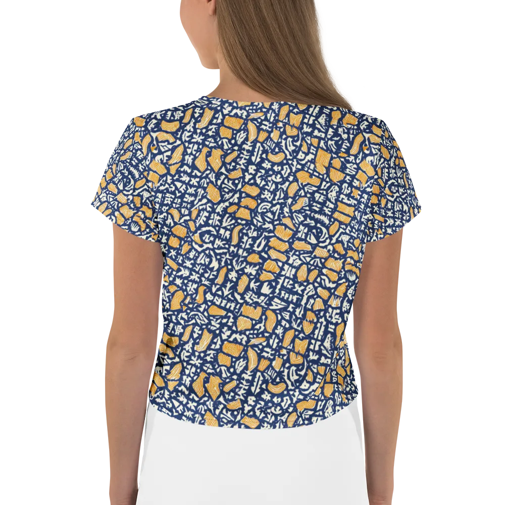 Ochre Inkstorm on Crop Tee — Back