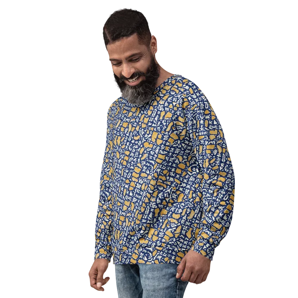 Ochre Inkstorm on Sweatshirt — Left Front