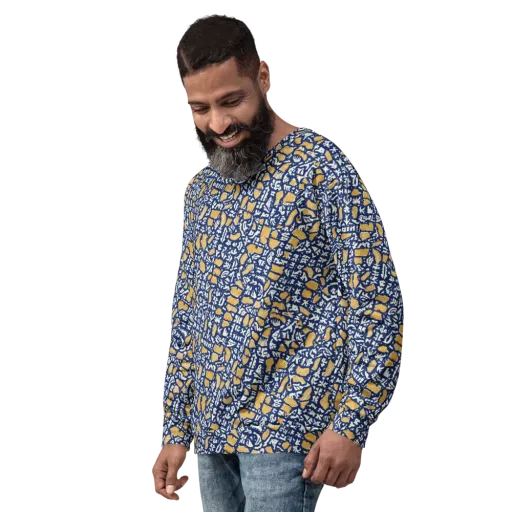 Ochre Inkstorm on a Sweatshirt