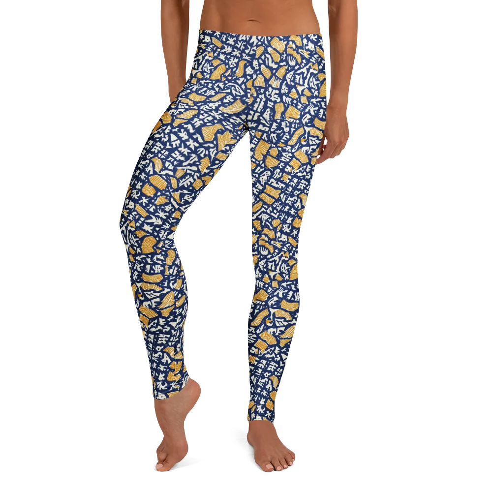 Ochre Inkstorm on Leggings — Front