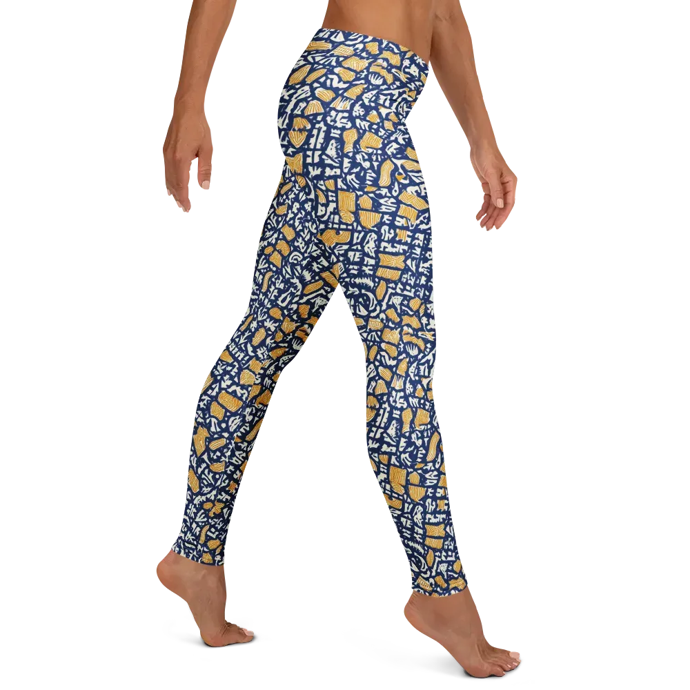 Ochre Inkstorm on Leggings — Right