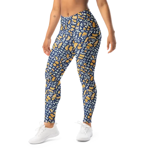Ochre Inkstorm on a Leggings