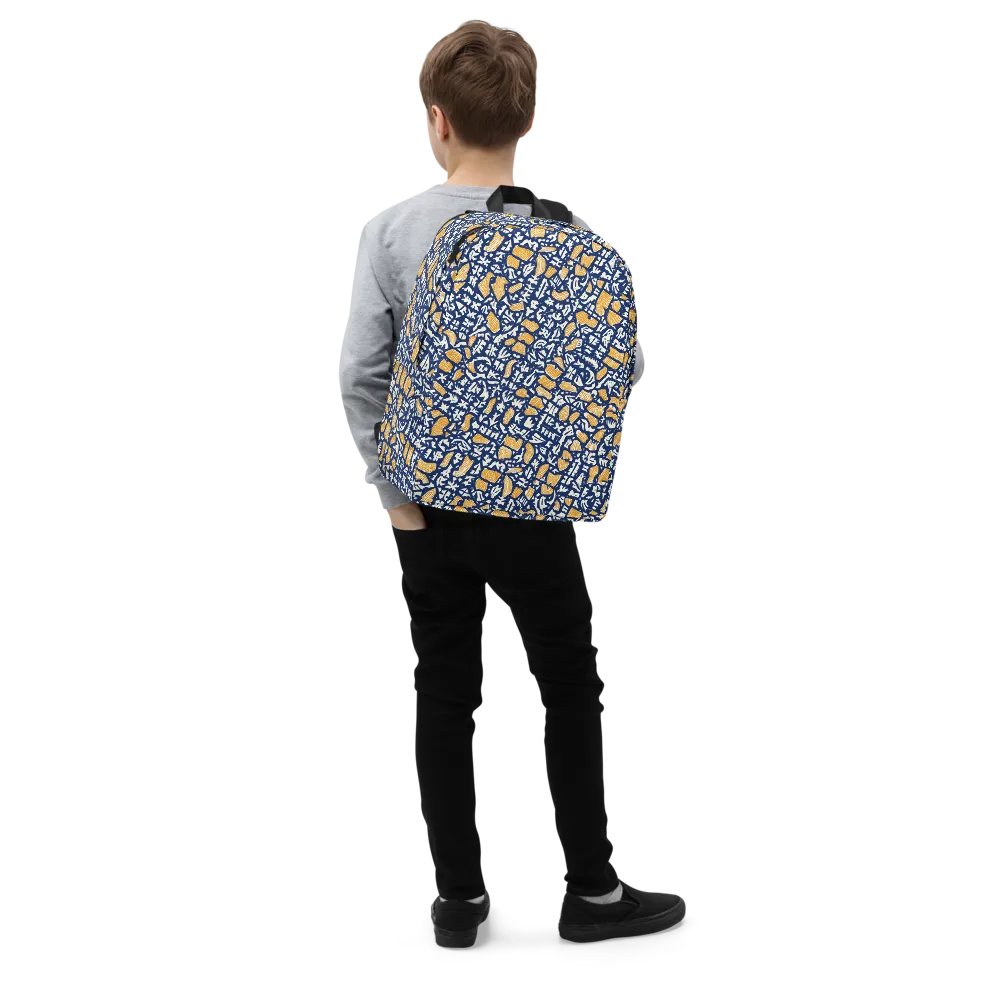 Ochre Inkstorm on Minimalist Backpack — Right Front