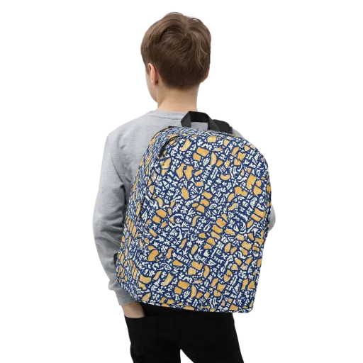 Ochre Inkstorm on a Minimalist Backpack