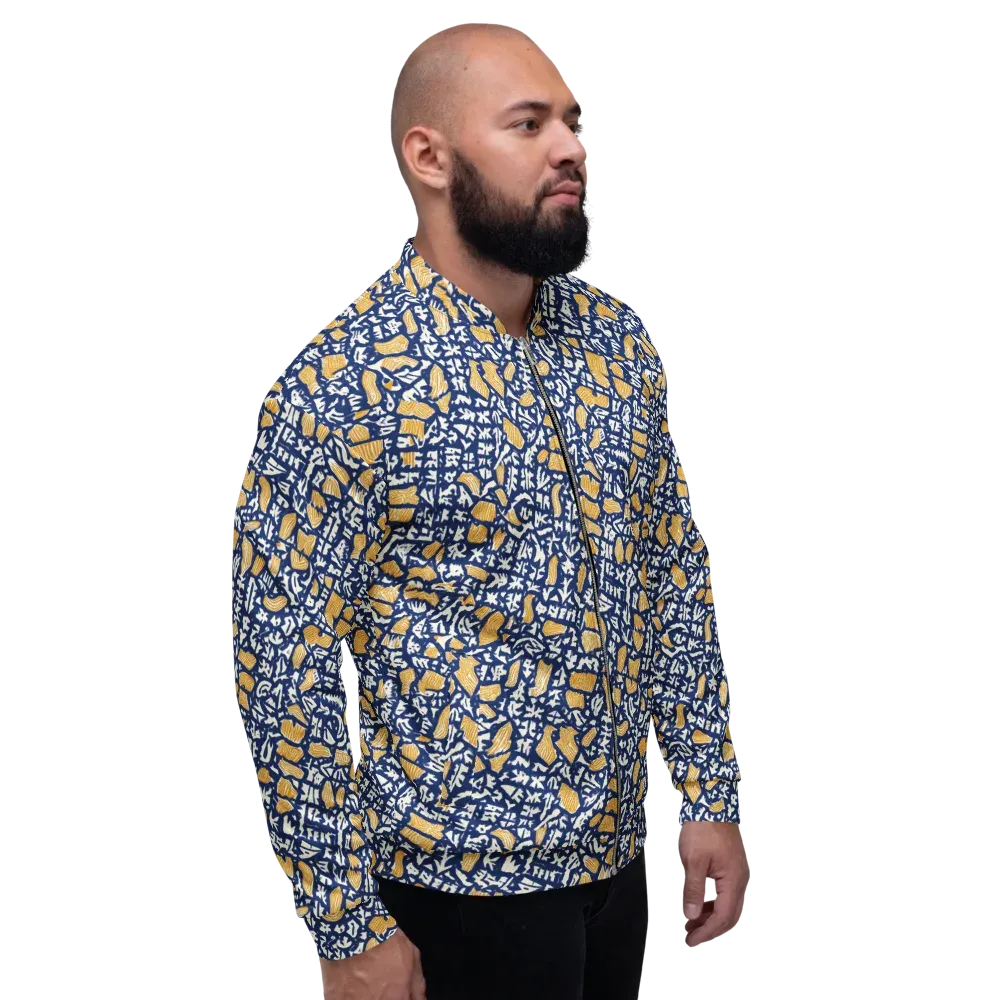 Ochre Inkstorm on Bomber Jacket — Right
