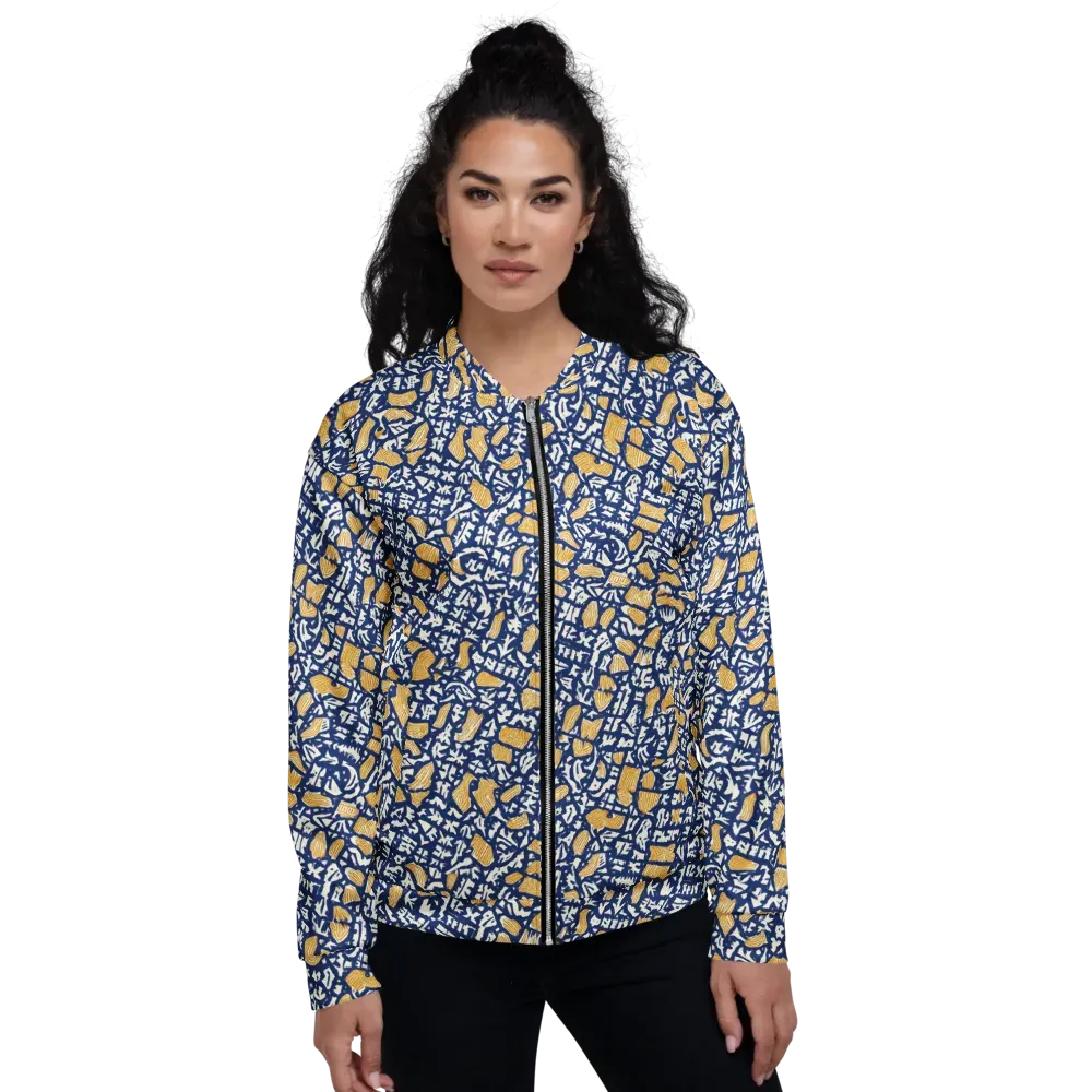 Ochre Inkstorm on Bomber Jacket — Front