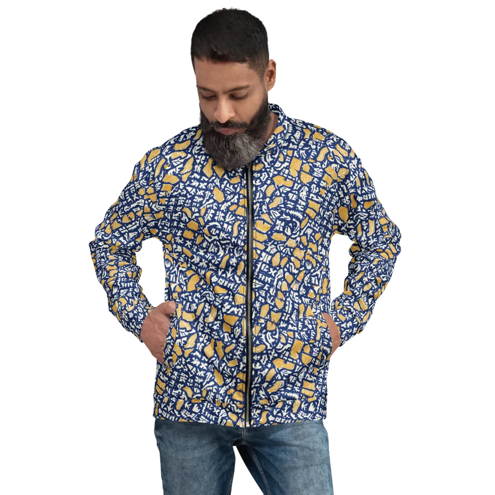Ochre Inkstorm on Bomber Jacket — Front