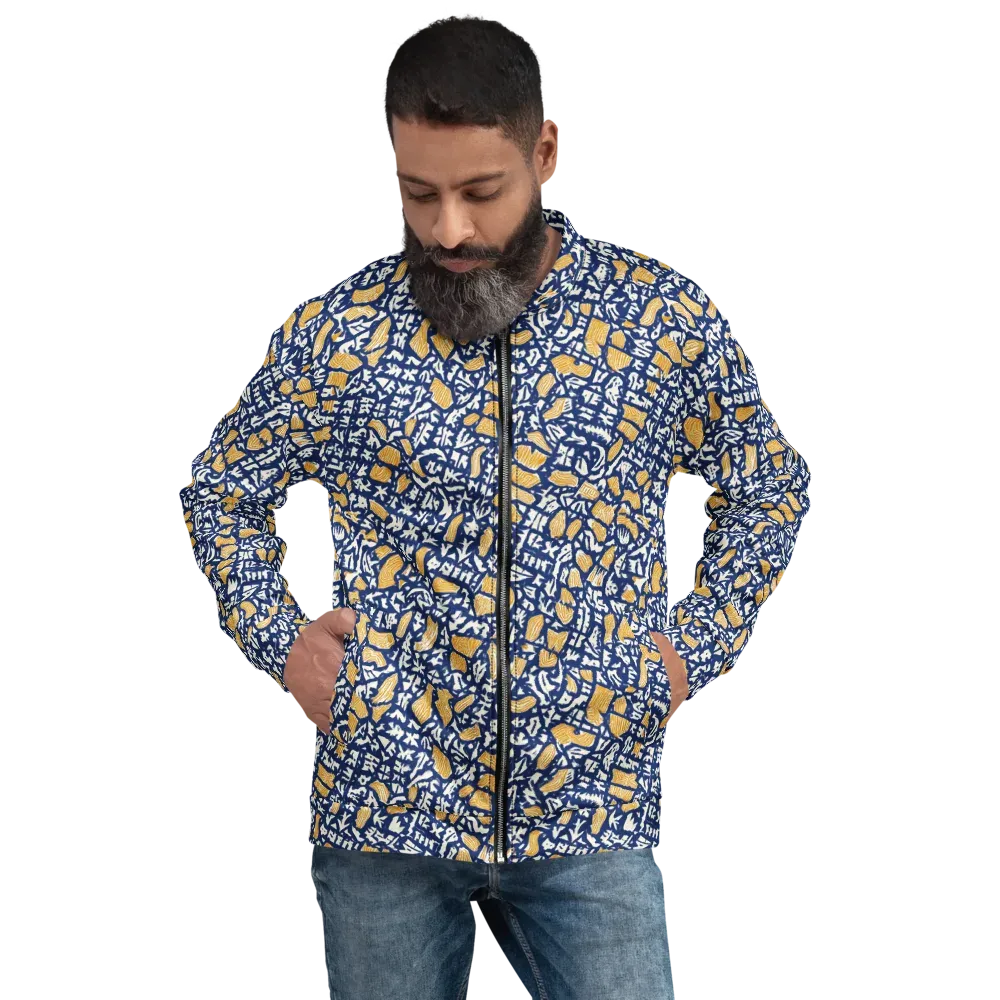 Ochre Inkstorm on Bomber Jacket — Front