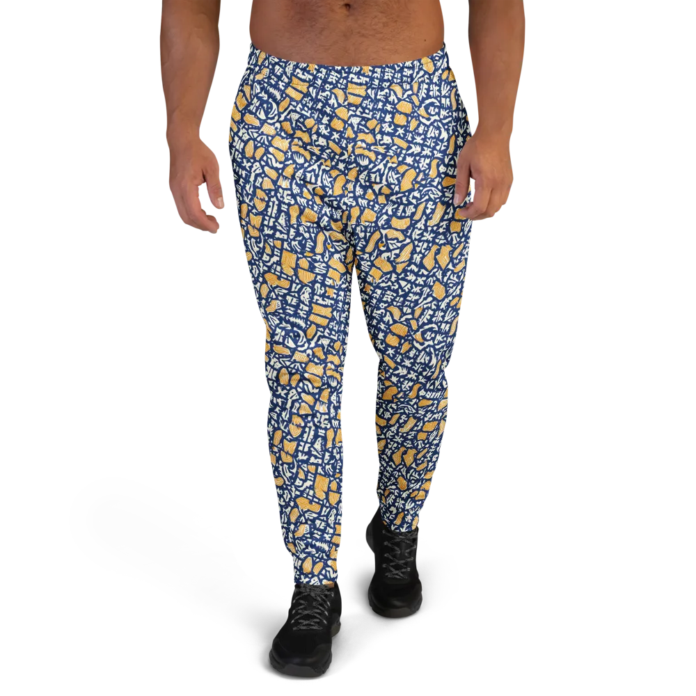 Ochre Inkstorm on Men's Joggers — Front