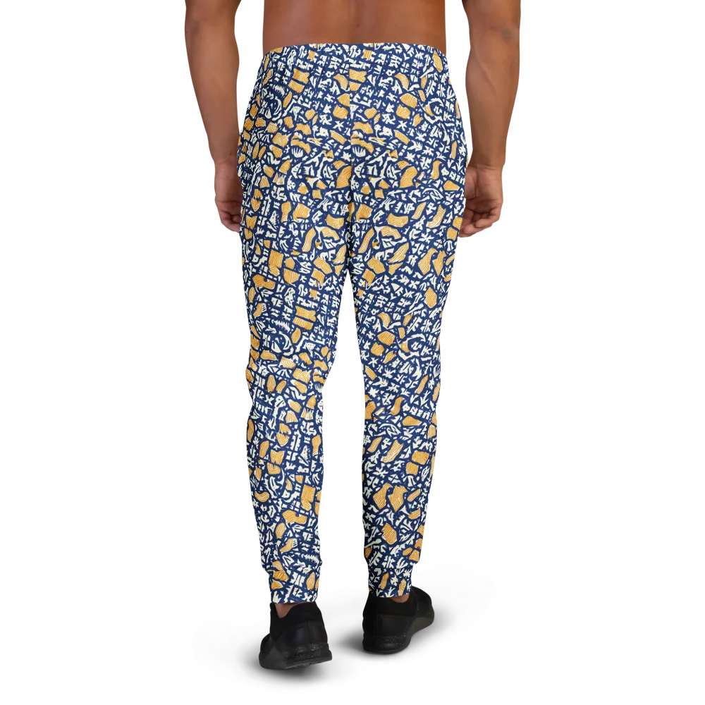 Ochre Inkstorm on Men's Joggers — Back
