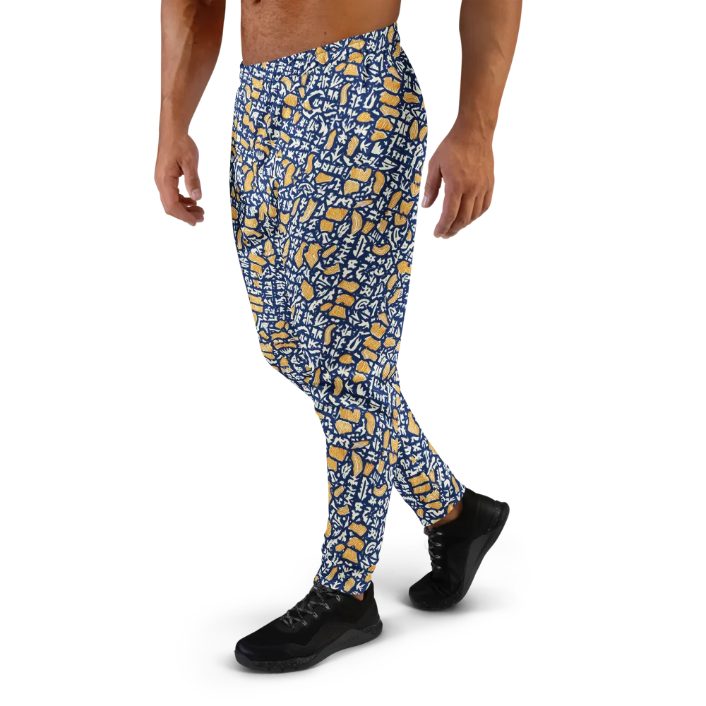 Ochre Inkstorm on Men's Joggers — Left