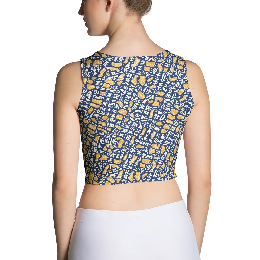 Ochre Inkstorm on Crop Top — Back