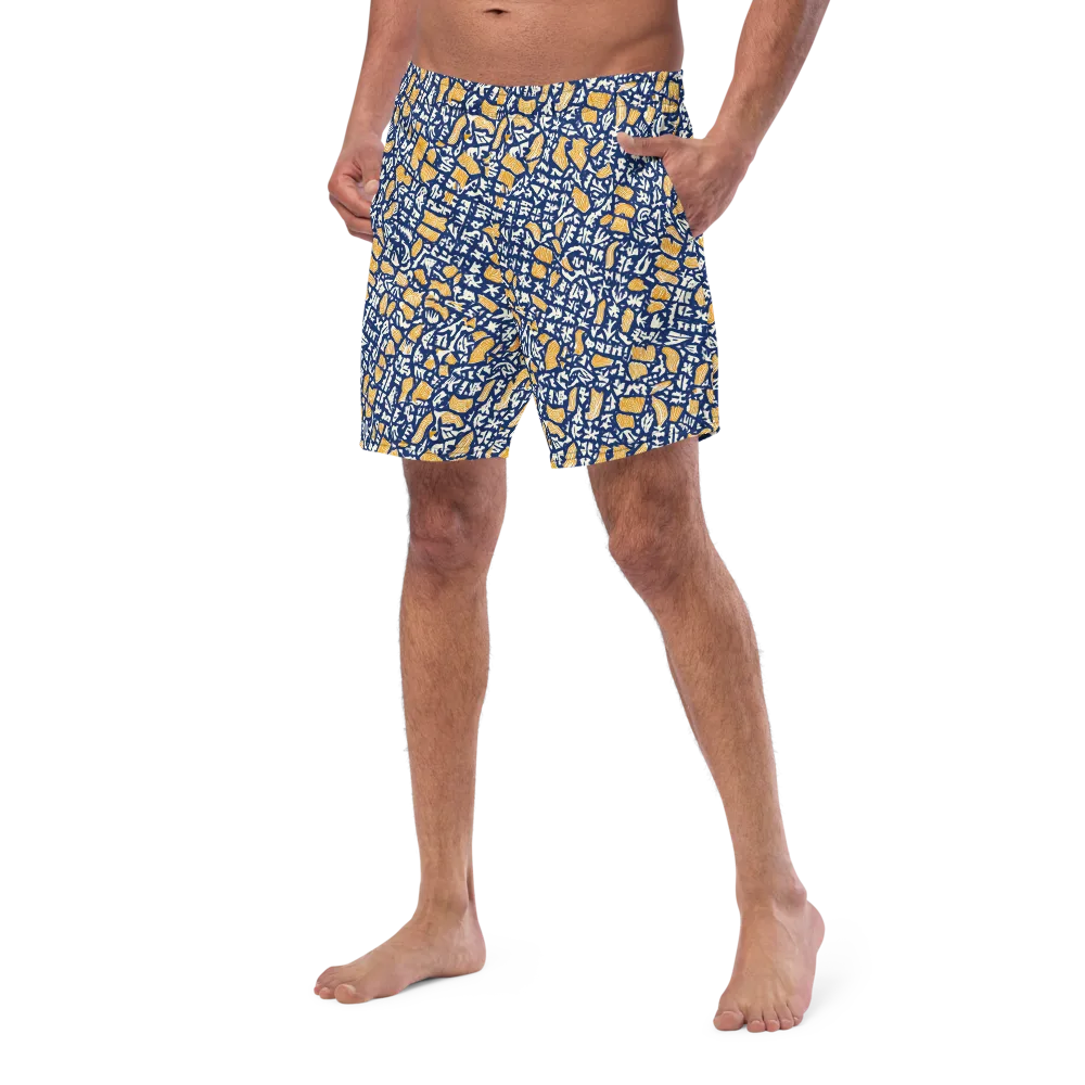 Ochre Inkstorm on Swim Trunks — Left Front