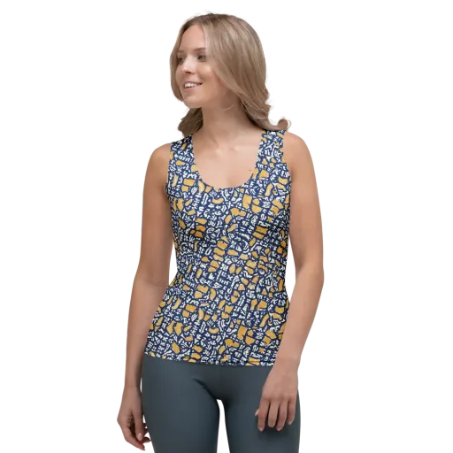 Ochre Inkstorm on a Women's Tank Top