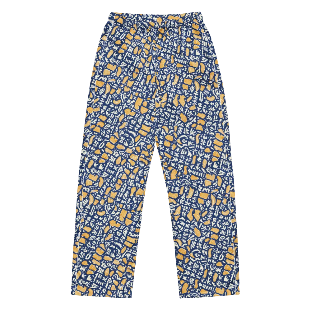 Ochre Inkstorm on Women's Pajama Pants — Front