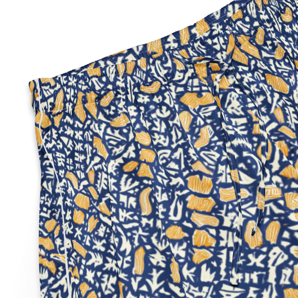 Ochre Inkstorm on Women's Pajama Shorts — Product details