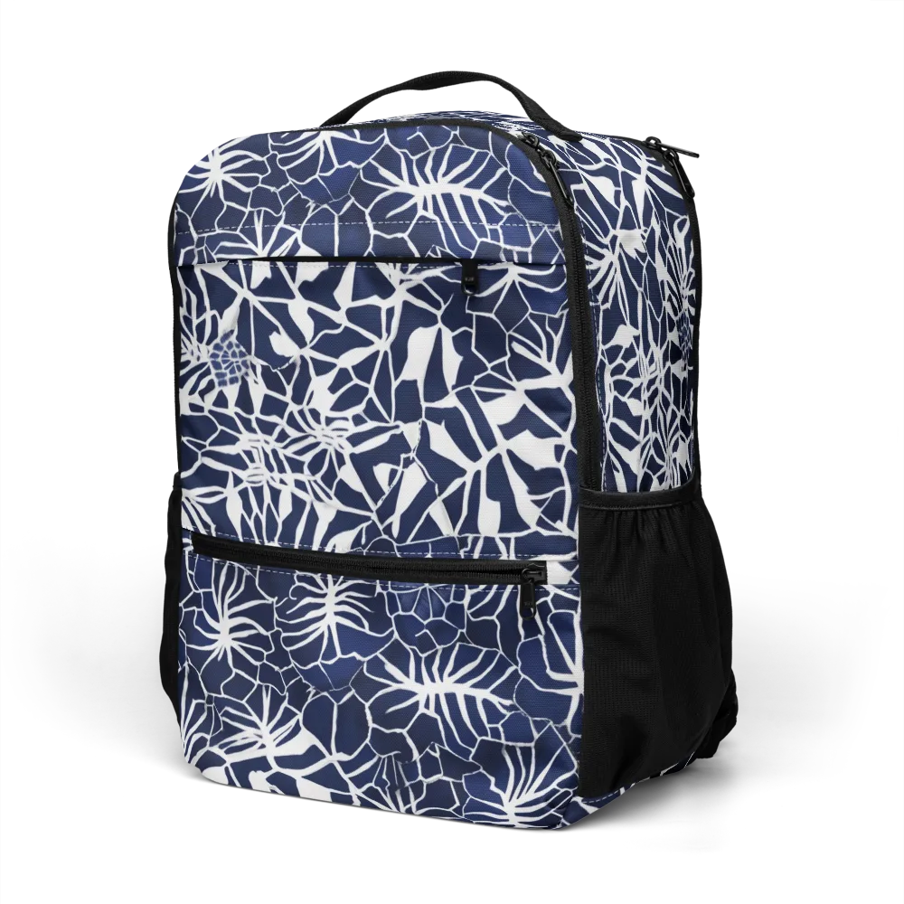 Indigo Bloom on Utility Backpack — Left Front