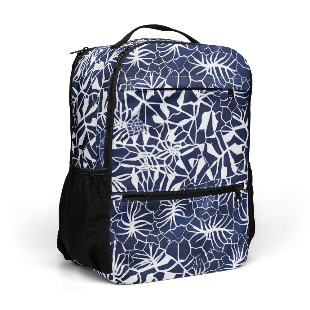 Indigo Bloom on Utility Backpack — Right Front