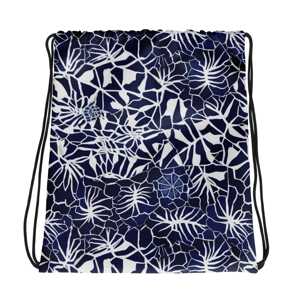 Indigo Bloom on Drawstring Bag — Photo