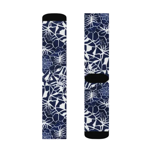 Indigo Bloom on a Socks