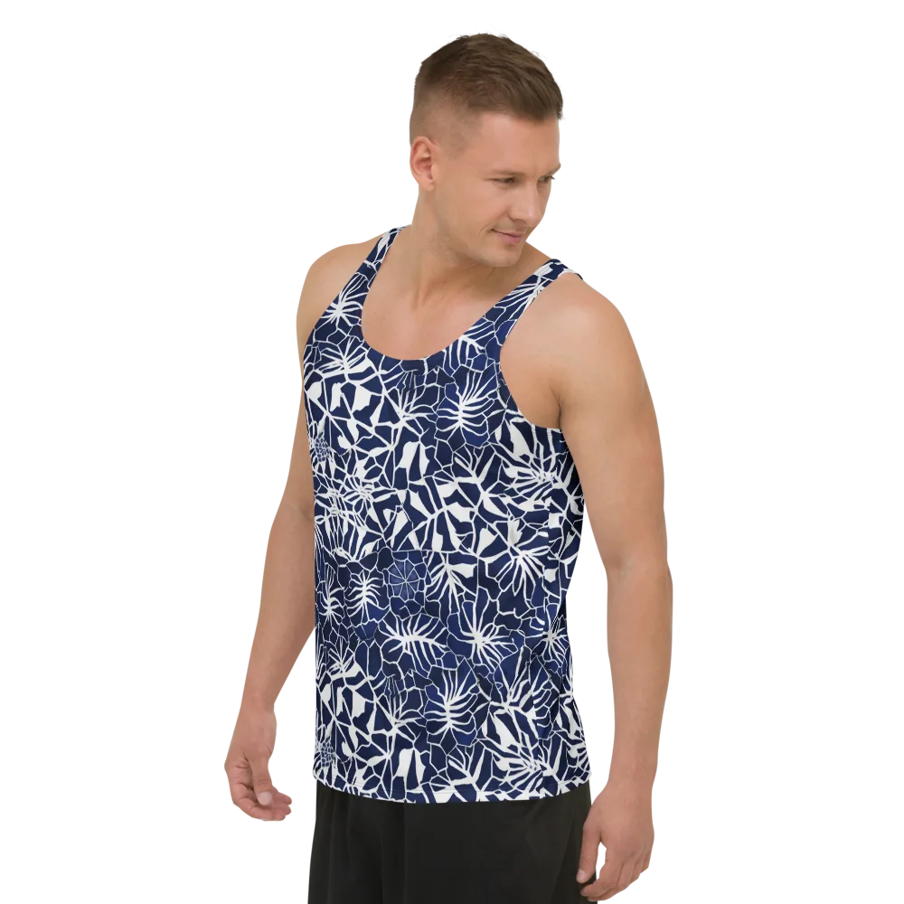 Indigo Bloom on Men's Tank Top — Left Front