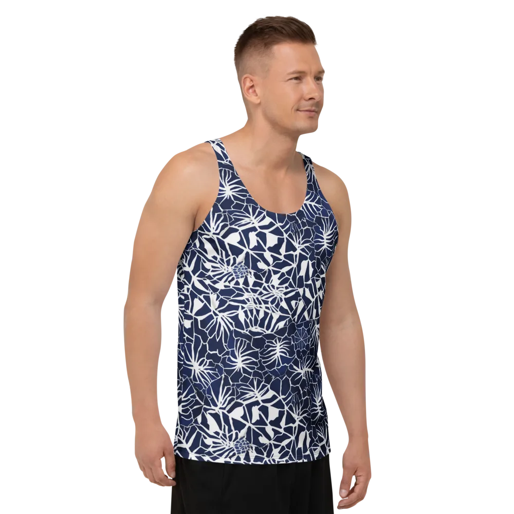 Indigo Bloom on Men's Tank Top — Right Front