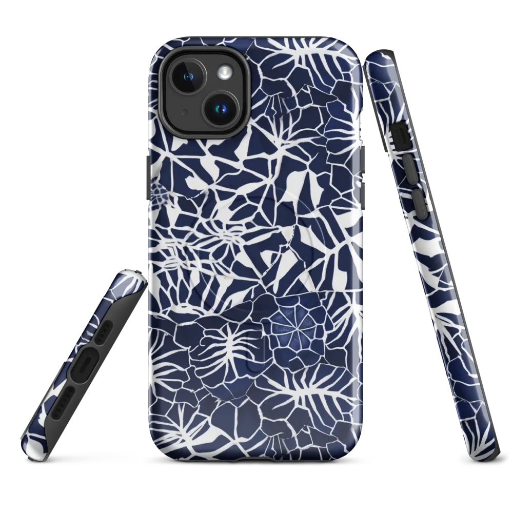 Indigo Bloom on MagSafe Tough Case for iPhone® — Front