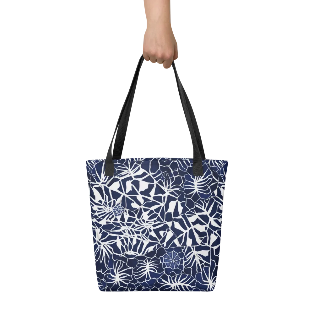 Indigo Bloom on Tote Bag — Front