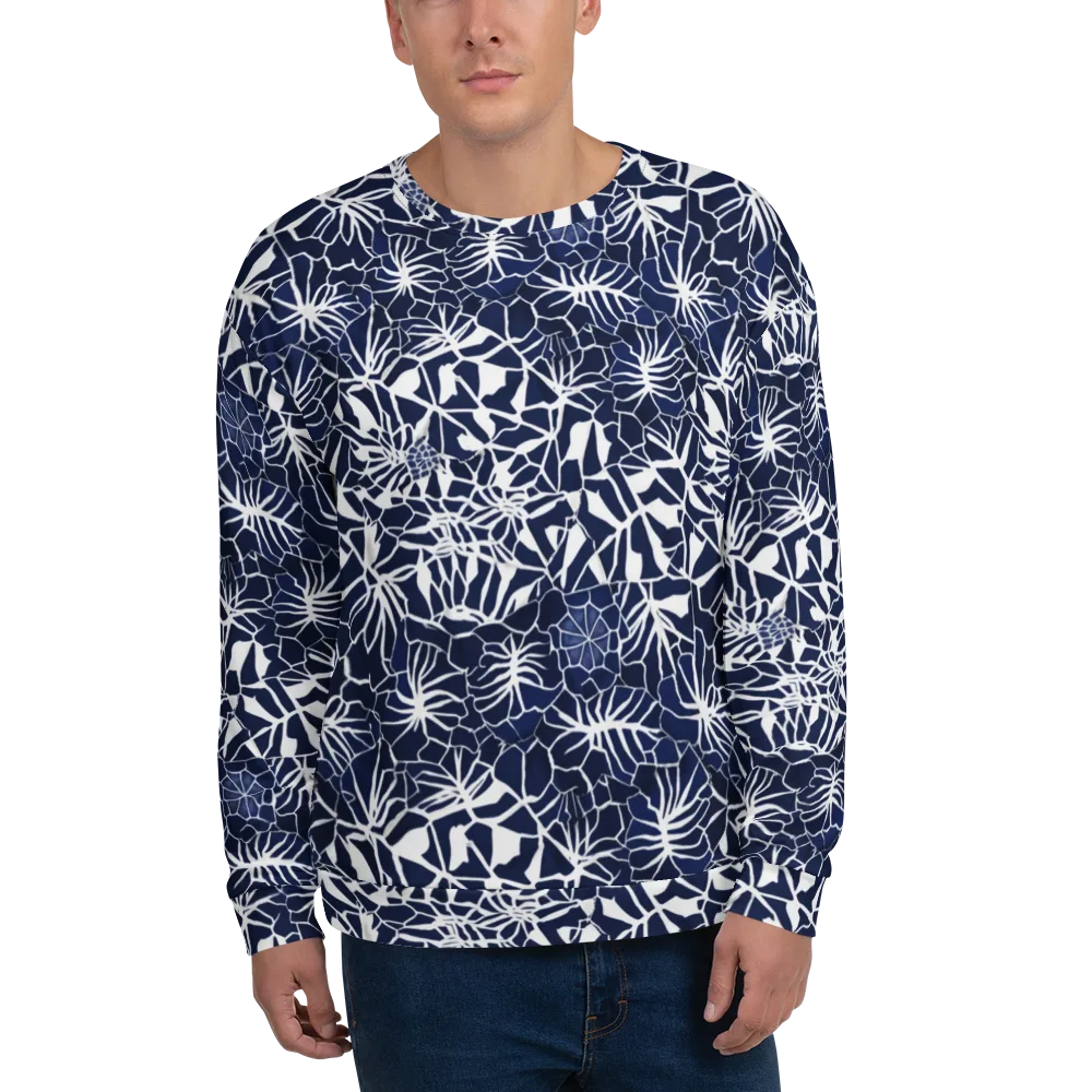Indigo Bloom on Sweatshirt — Front