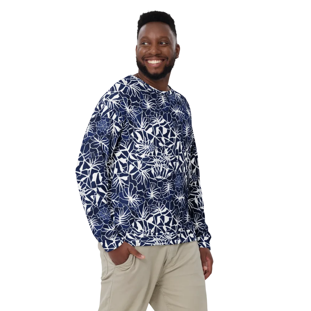 Indigo Bloom on Sweatshirt — Front