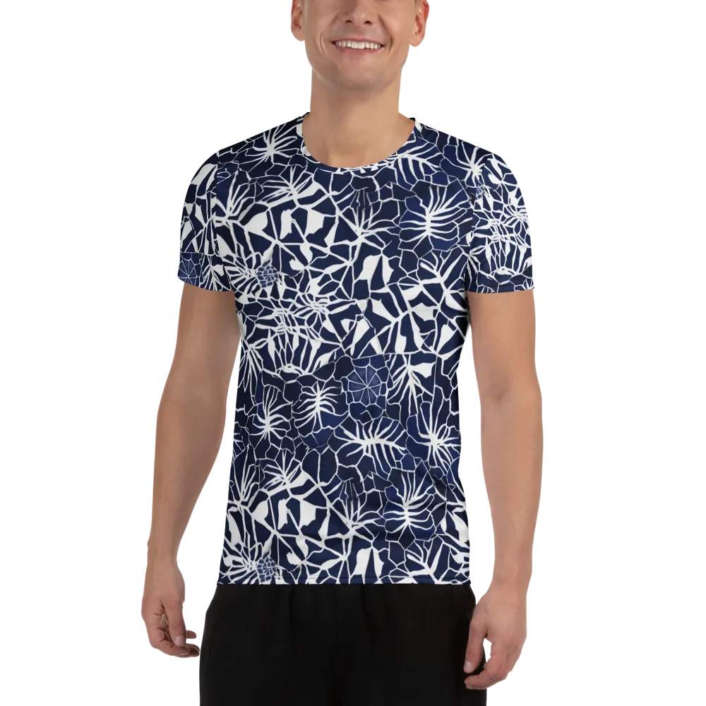 Indigo Bloom on Men's Athletic T-Shirt — Front