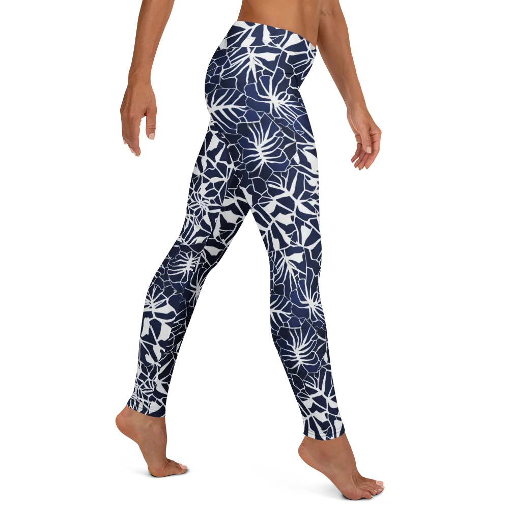 Indigo Bloom on Leggings — Right